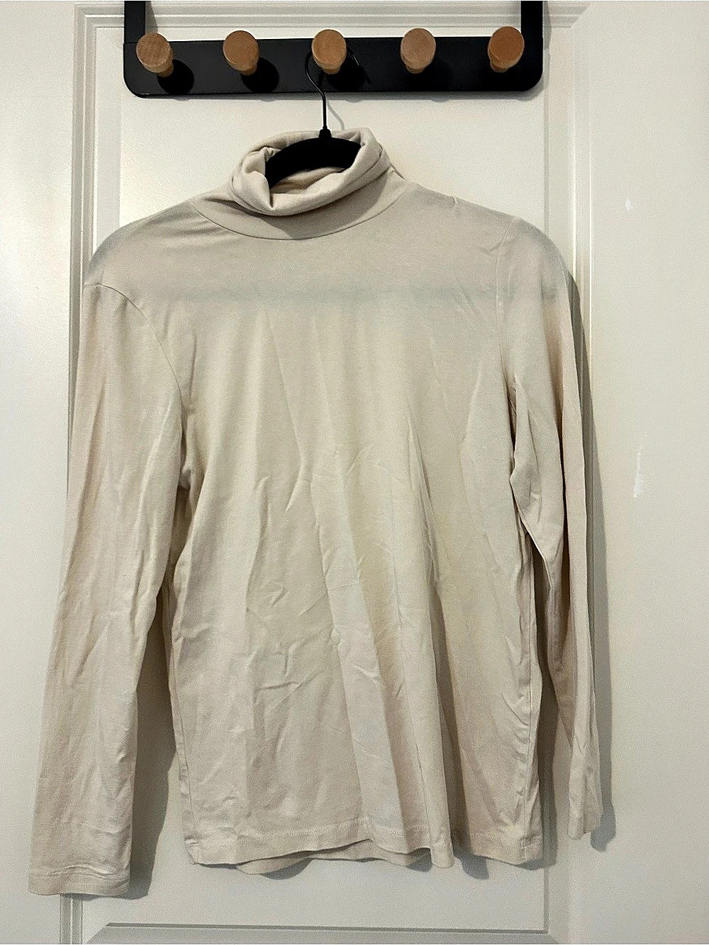 Oak + Fort Long Sleeve Turtleneck in Cream